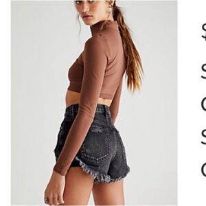 Free people denim shorts